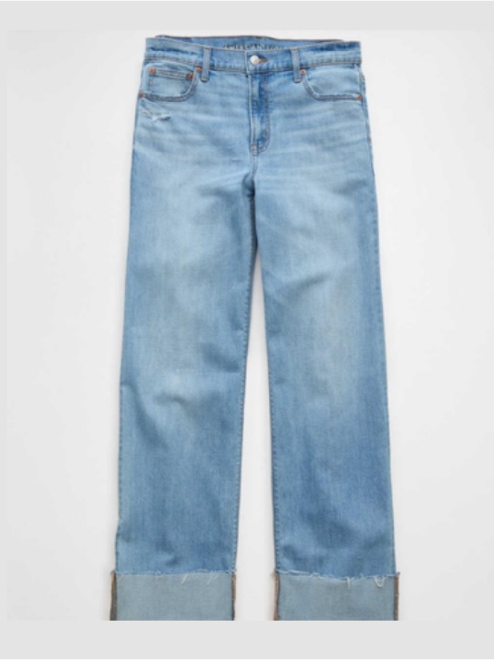 American Eagle High Wasted Stovepipe Rolled Cuff Jeans | 14